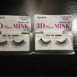 (138) Angelash 3D Faux Mink False Eyelashes - Black Two Packs